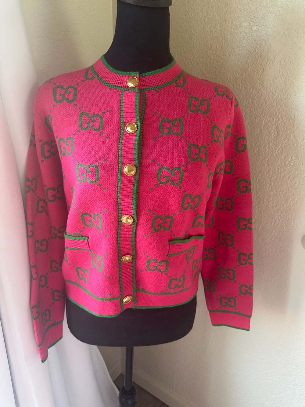 Gucci GG Jacquard Cotton-Blend Cardigan